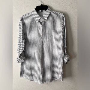 Sigrid Olsen Women’s Striped Long Sleeve, Button Down Casual Shirt, Size M, NWOT